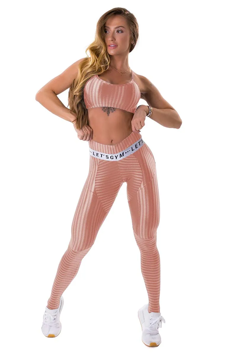 Let's Gym Nude Rose Booty Pop Legging