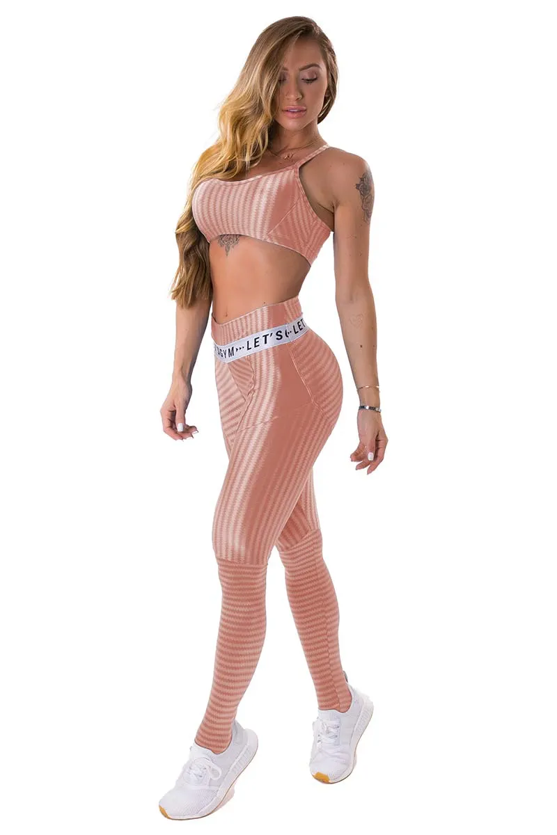 Let's Gym Nude Rose Booty Pop Legging