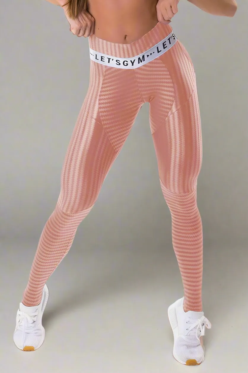 Let's Gym Nude Rose Booty Pop Legging
