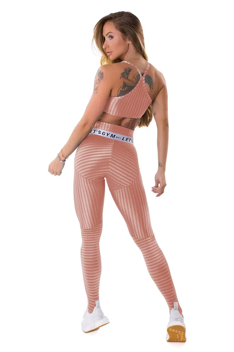 Let's Gym Nude Rose Booty Pop Legging