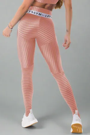 Let's Gym Nude Rose Booty Pop Legging
