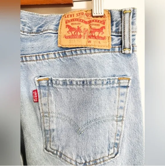 Levi's 511 HIGH Waisted Light Wash Straight Leg Jeans