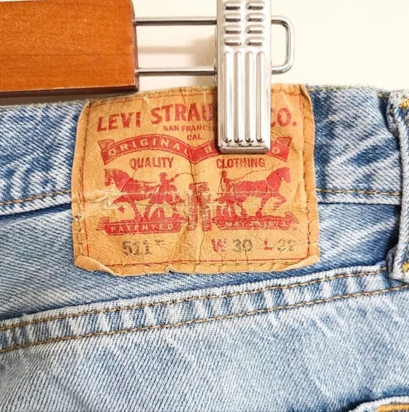 Levi's 511 HIGH Waisted Light Wash Straight Leg Jeans