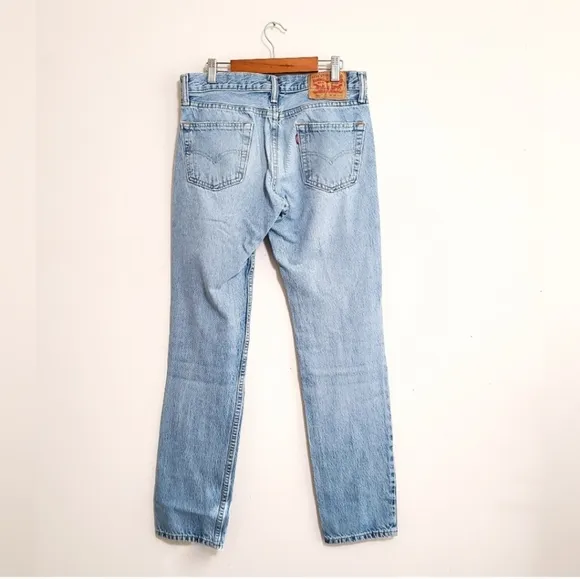 Levi's 511 HIGH Waisted Light Wash Straight Leg Jeans