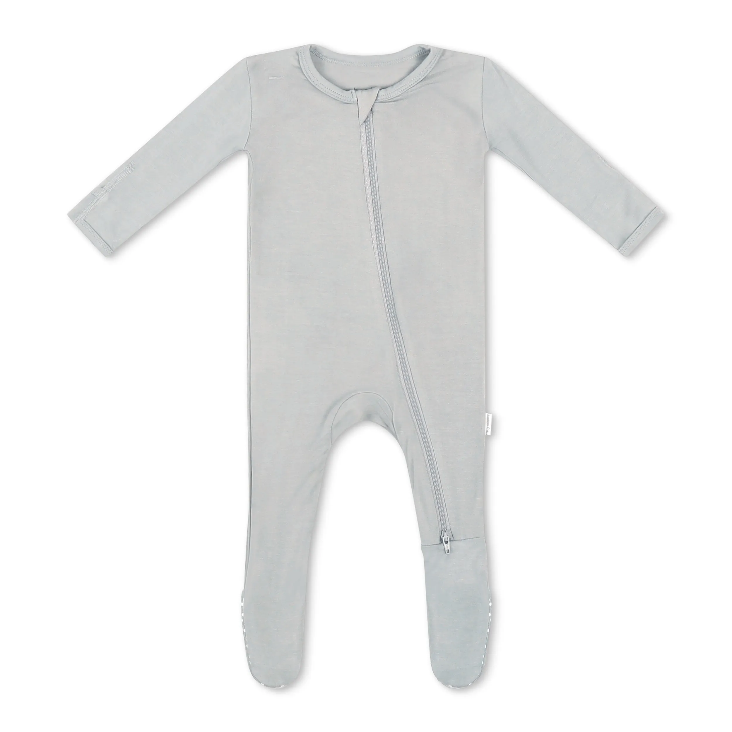 Light Gray Zippered Footie