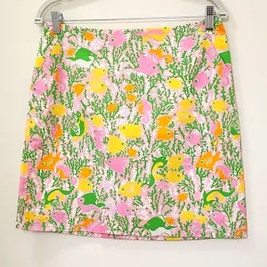 Lilly Pulitzer Corral  Fish and sea Horse Print Size 6