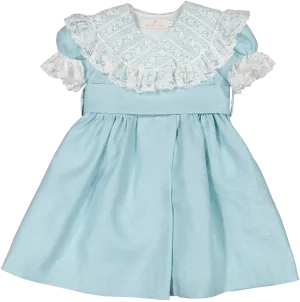 Linen Turquoise Crossed Dress