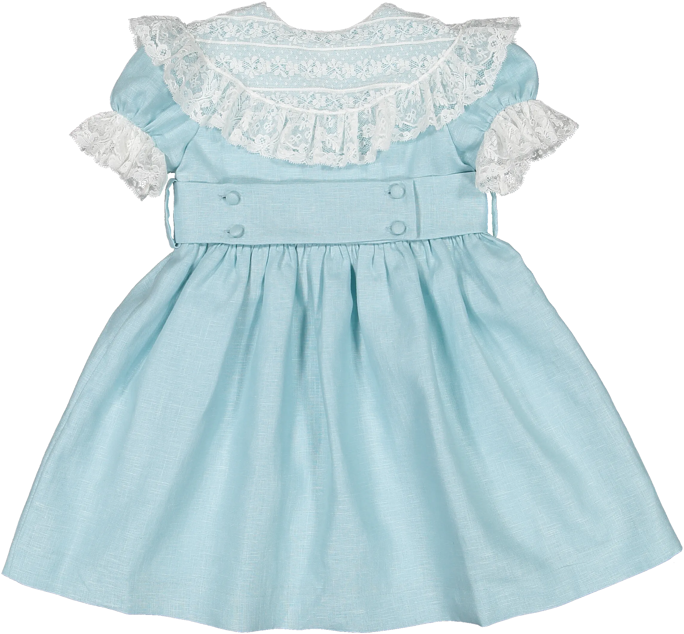 Linen Turquoise Crossed Dress