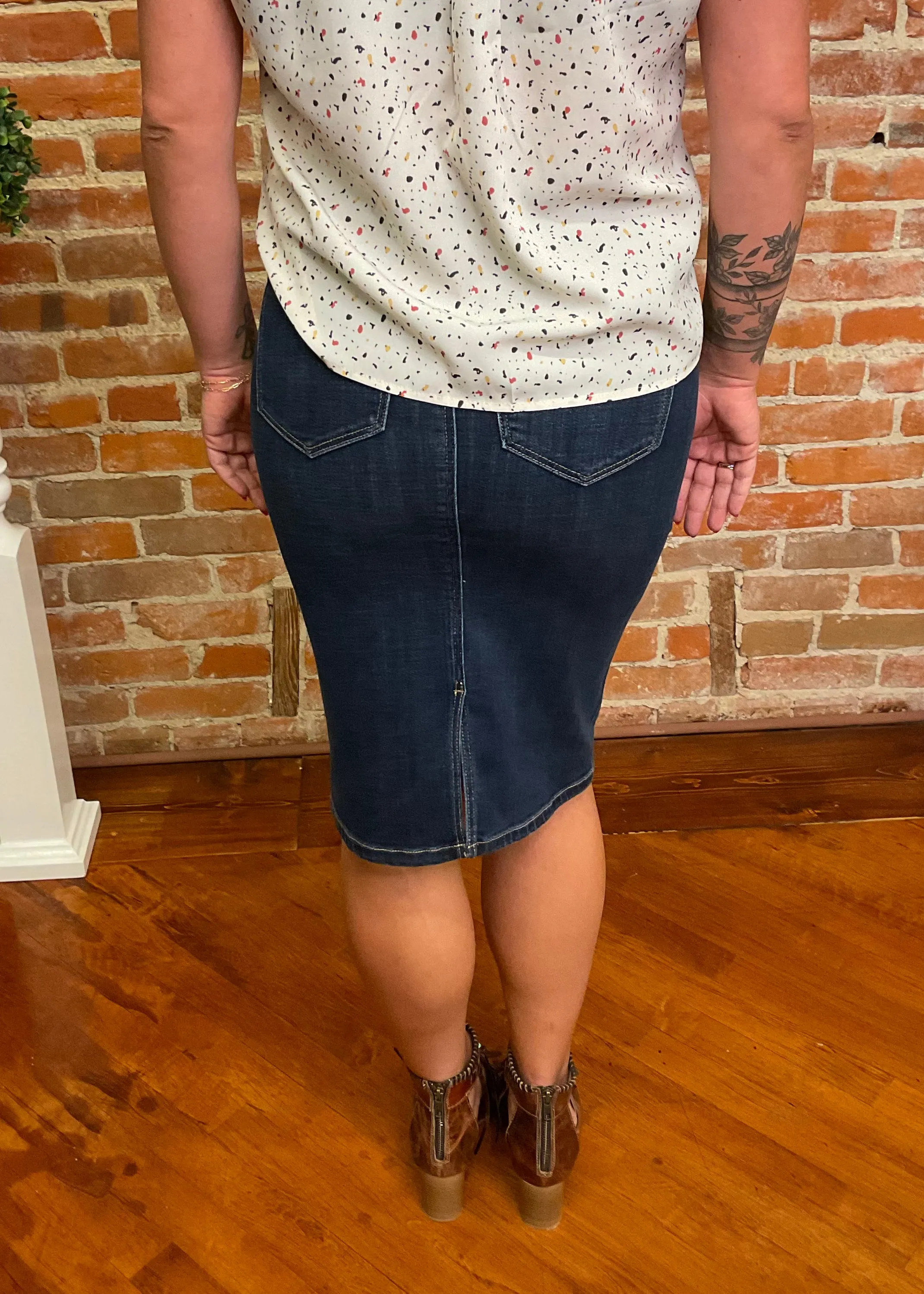 Liverpool Denim Skirt