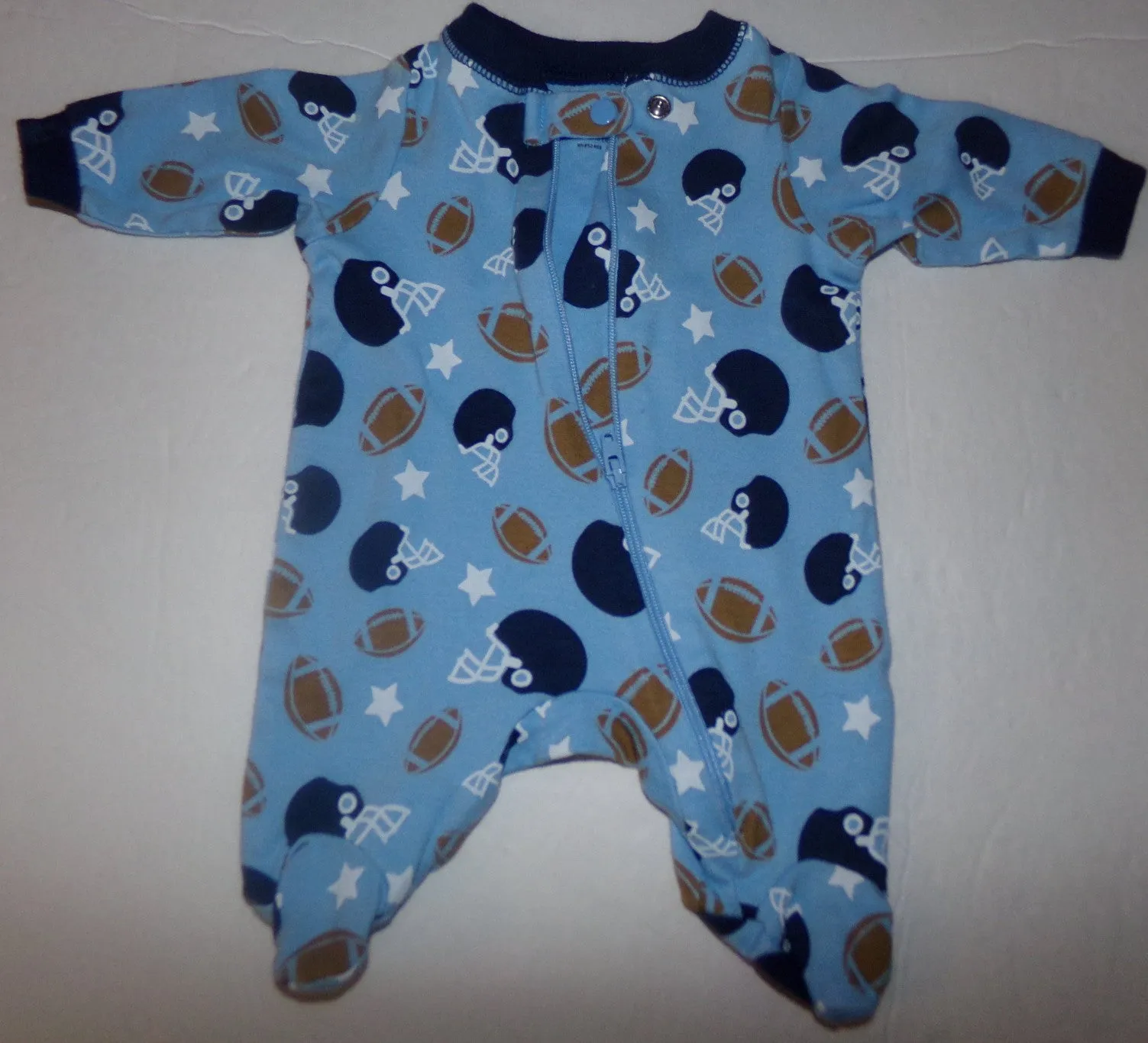 Lot of 2 Preemie Baby Boy Pajamas