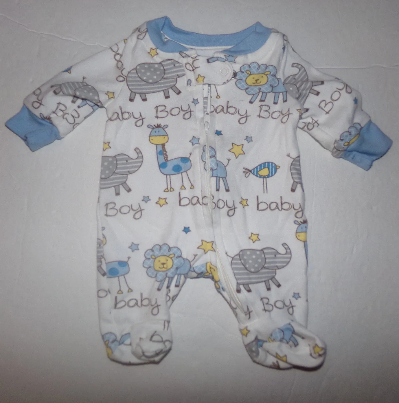Lot of 2 Preemie Baby Boy Pajamas