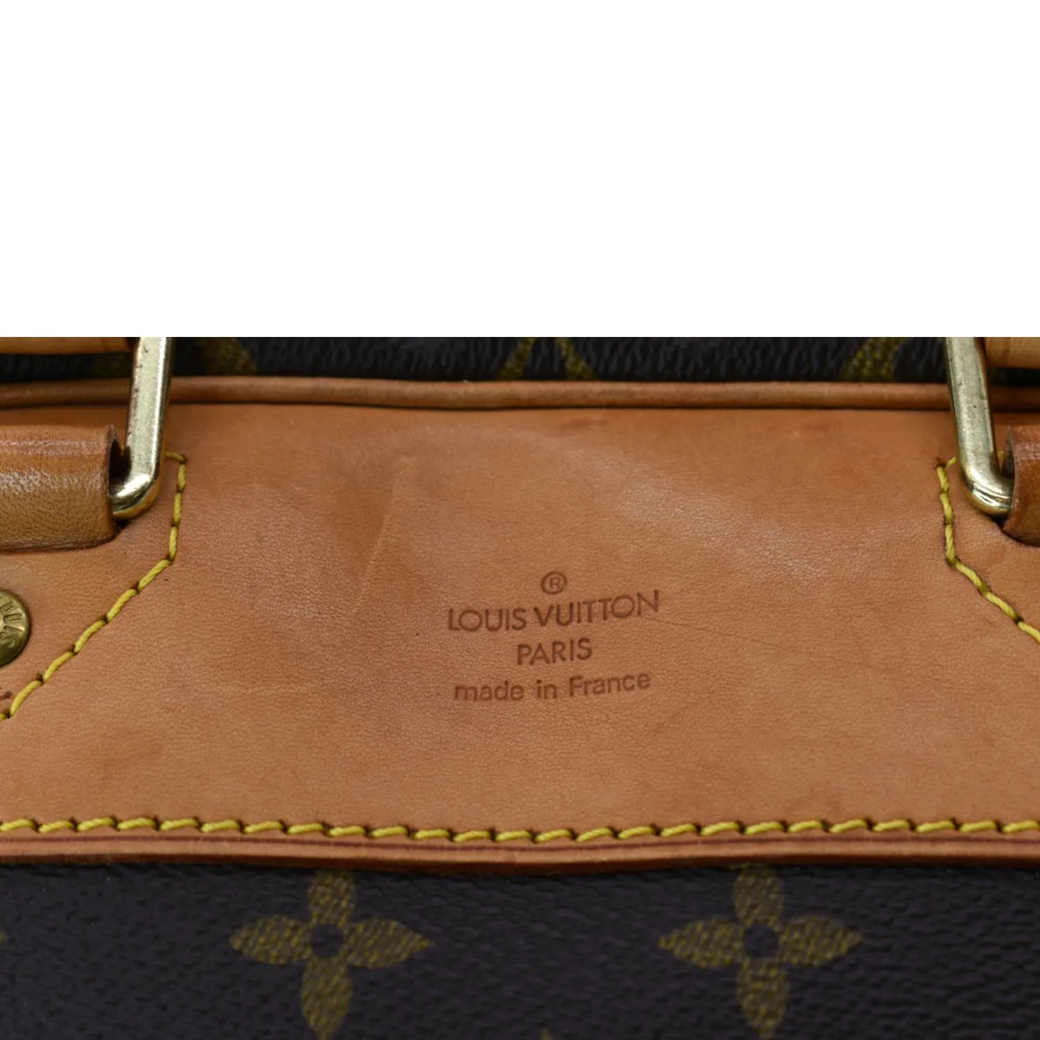 LOUIS VUITTON Evasion Monogram Canvas Boston Travel Bag Brown