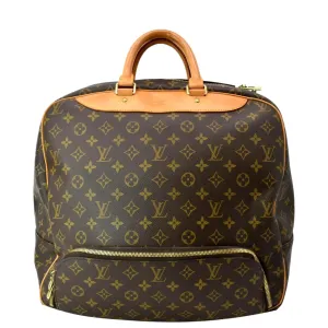 LOUIS VUITTON Evasion Monogram Canvas Boston Travel Bag Brown