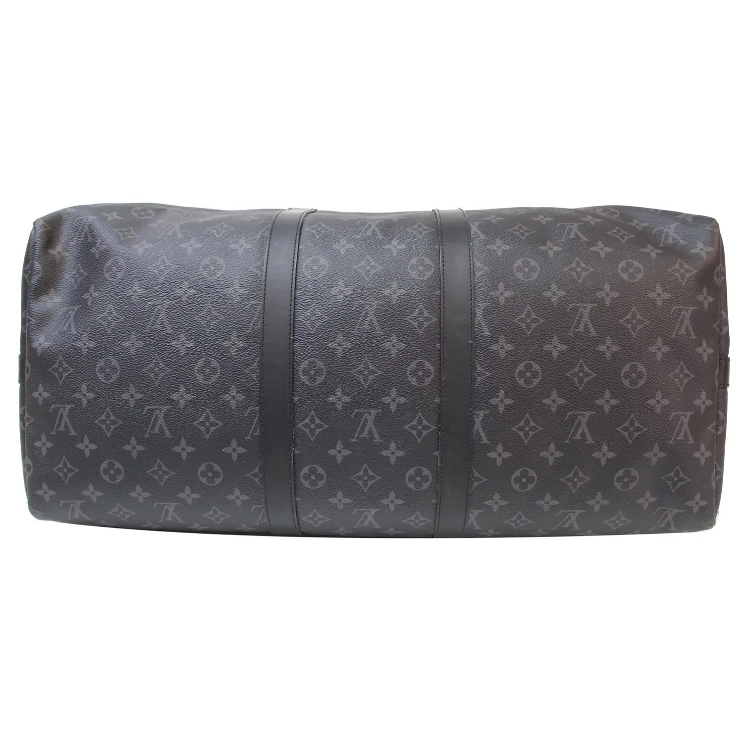 LOUIS VUITTON Keepall 55 Bandouliere Monogram Eclipse Travel Bag Black