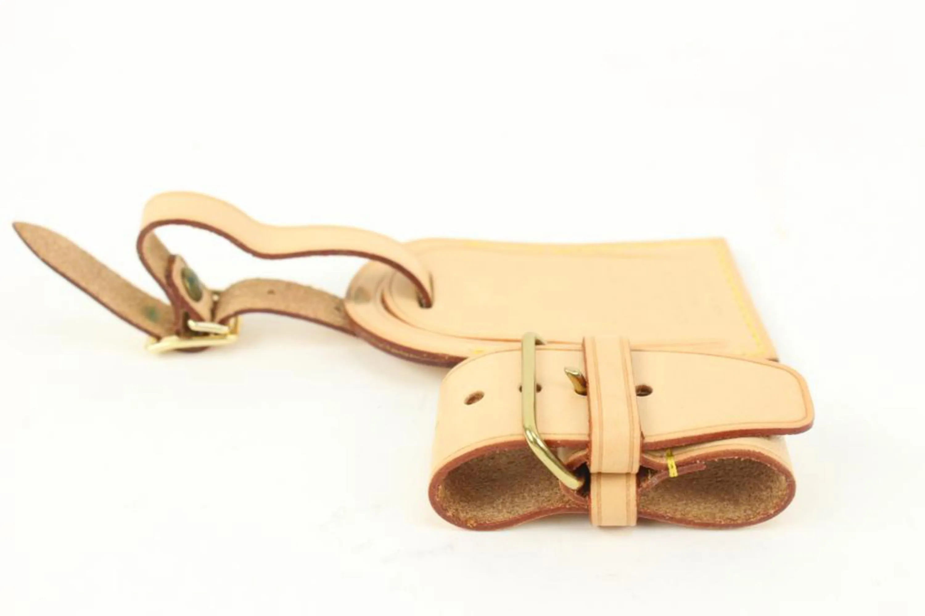 Louis Vuitton Natural Vachetta Luggage Tag and Poignet Set 2LV96a