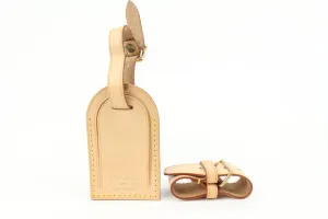 Louis Vuitton Natural Vachetta Luggage Tag and Poignet Set 2LV96a