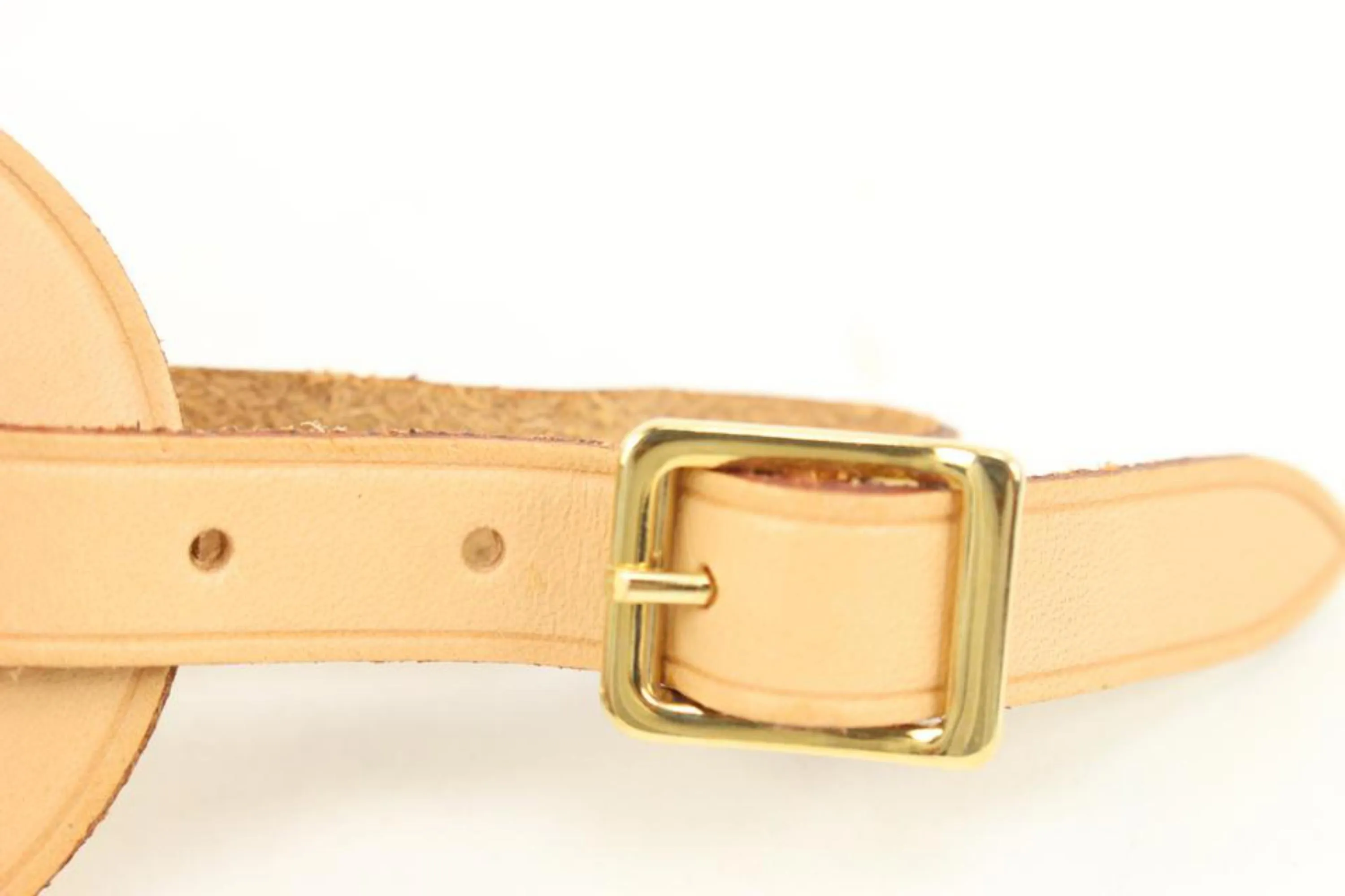 Louis Vuitton Natural Vachetta Luggage Tag and Poignet Set 2LV96a