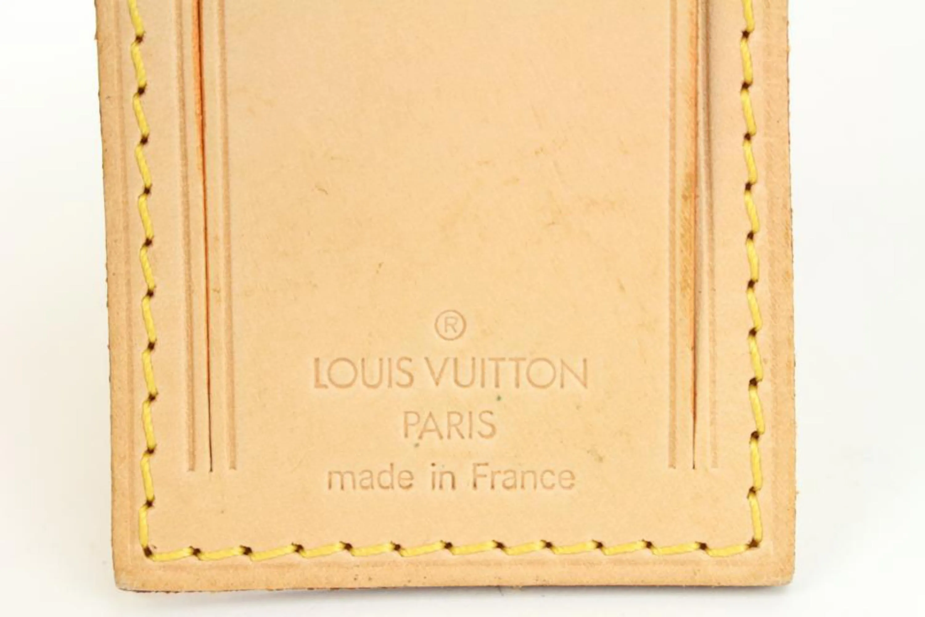 Louis Vuitton Natural Vachetta Luggage Tag and Poignet Set 2LV96a