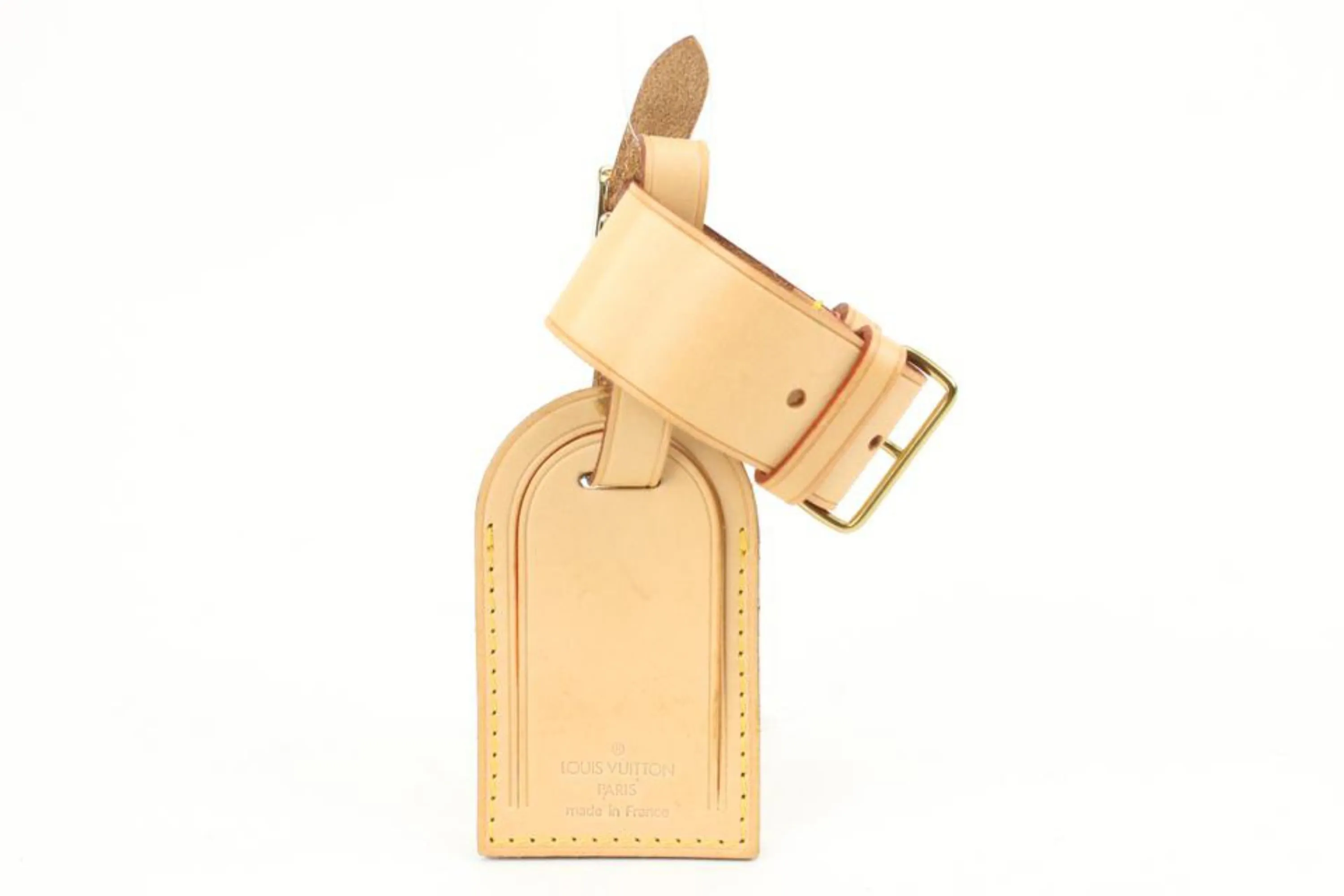 Louis Vuitton Natural Vachetta Luggage Tag and Poignet Set 2LV96a