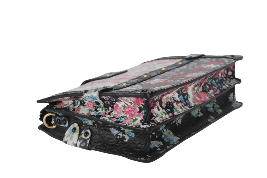 LOUIS VUITTON TRUNK CLUTCH LIBERTY ROSE CALF LEATHER WITH STRAP WITH DUST COVER AND BOX