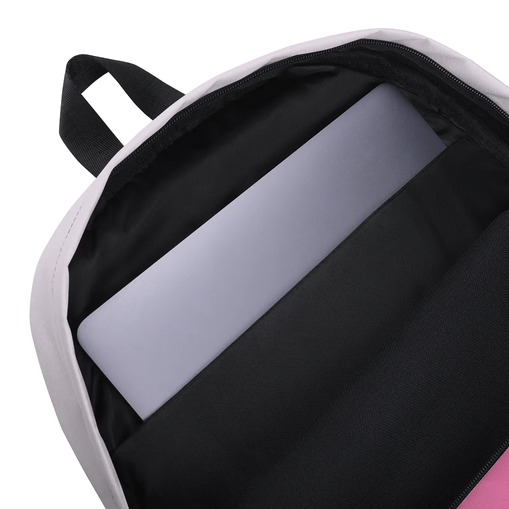 Love Hates Labels (Pink Backpack)