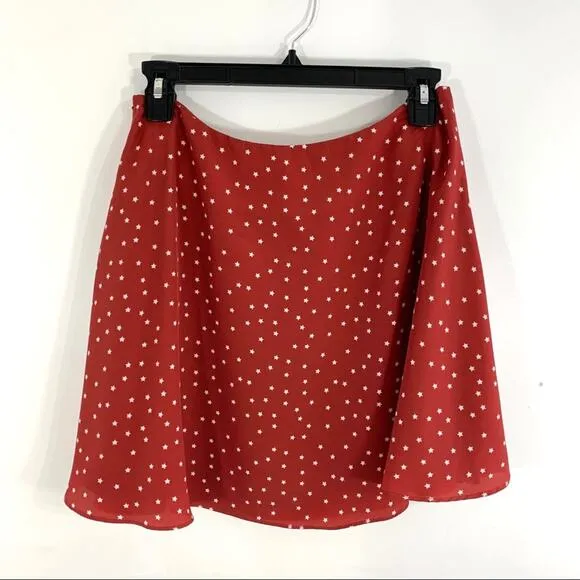 Lovers   Friends Red Star Mini Circle Skirt Med