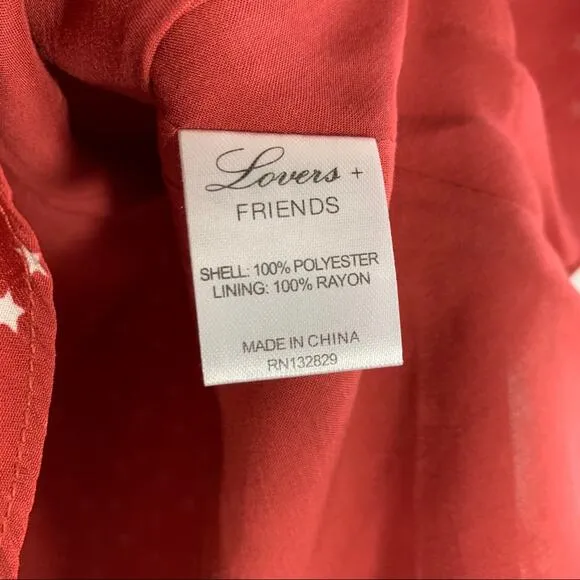 Lovers   Friends Red Star Mini Circle Skirt Med
