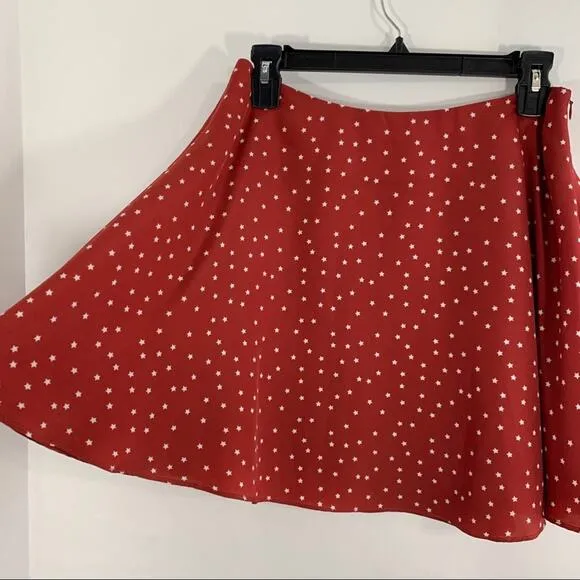 Lovers   Friends Red Star Mini Circle Skirt Med