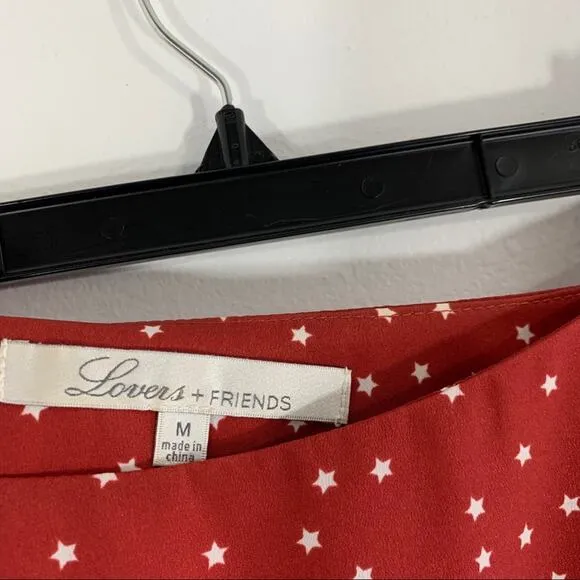 Lovers   Friends Red Star Mini Circle Skirt Med