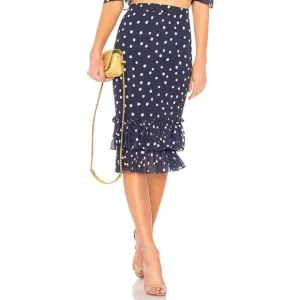 LPA Polka Dot Ruffle Skirt, Size X-Large