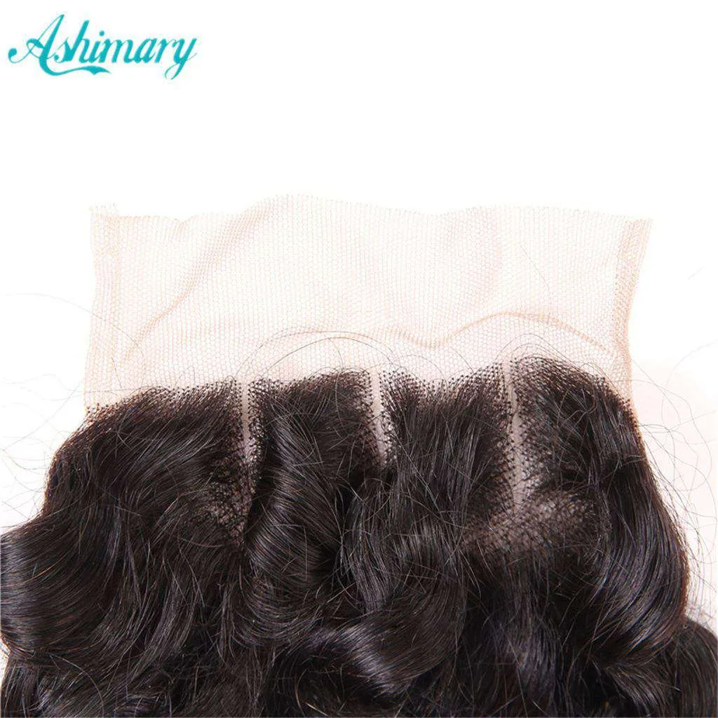 Luxurious Deep Wave 4 Bundles With Closure Natural Color