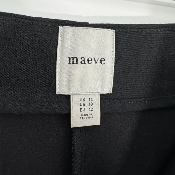 Maeve Anthropologie Women’s Size 10 Black Front Zipper Closure Micro Shorts New