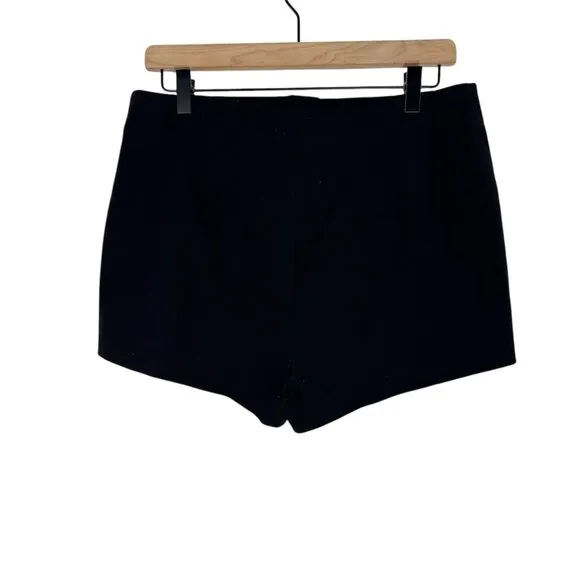 Maeve Anthropologie Women’s Size 10 Black Front Zipper Closure Micro Shorts New