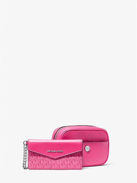 Maisie Small Pebbled Leather 2-in-1 Camera Bag Dragonfruit Michael Kors