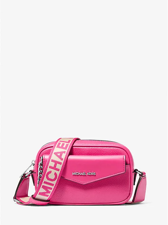 Maisie Small Pebbled Leather 2-in-1 Camera Bag Dragonfruit Michael Kors