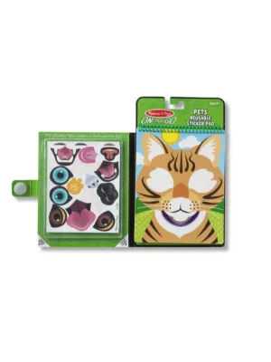 Make-a-Face - Pets Reusable Sticker Pad - On the Go Travel Activity