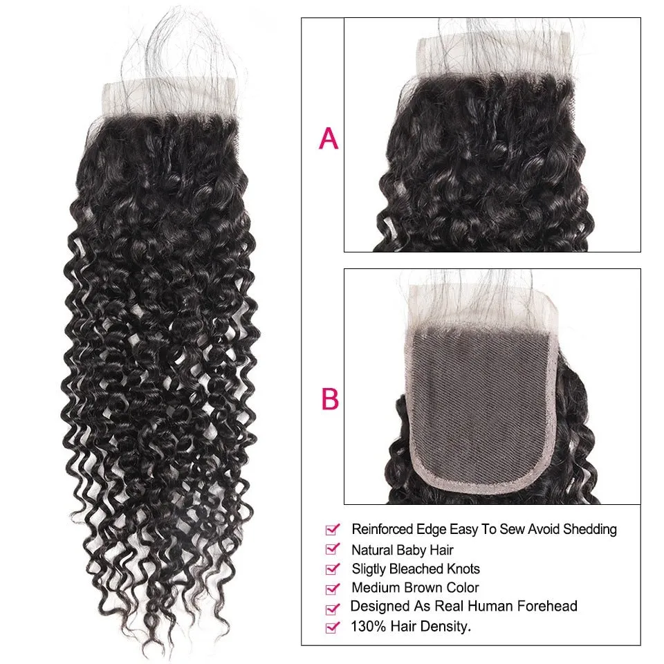 Malaysian Curly 4"x4" Lace Closure