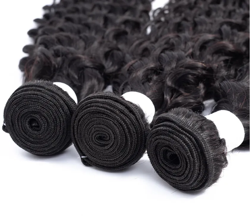 Malaysian Water Wave Bundles With 4×4 Closure 10A Grade 100% Human Remy Hair MYLOCKME