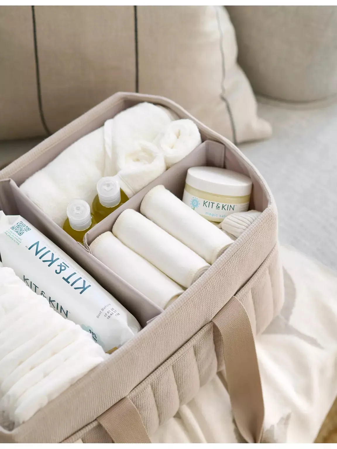 Mamas & Papas Nappy Caddy - Cashmere Waffle