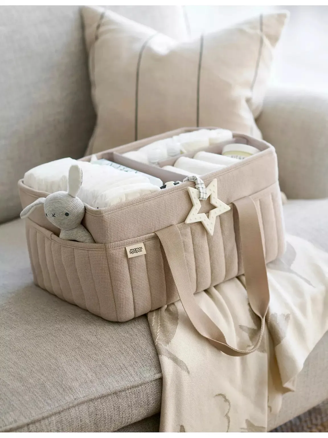 Mamas & Papas Nappy Caddy - Cashmere Waffle