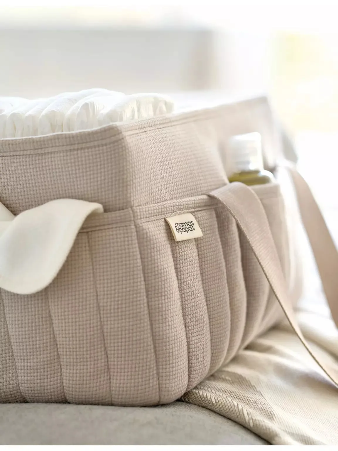 Mamas & Papas Nappy Caddy - Cashmere Waffle