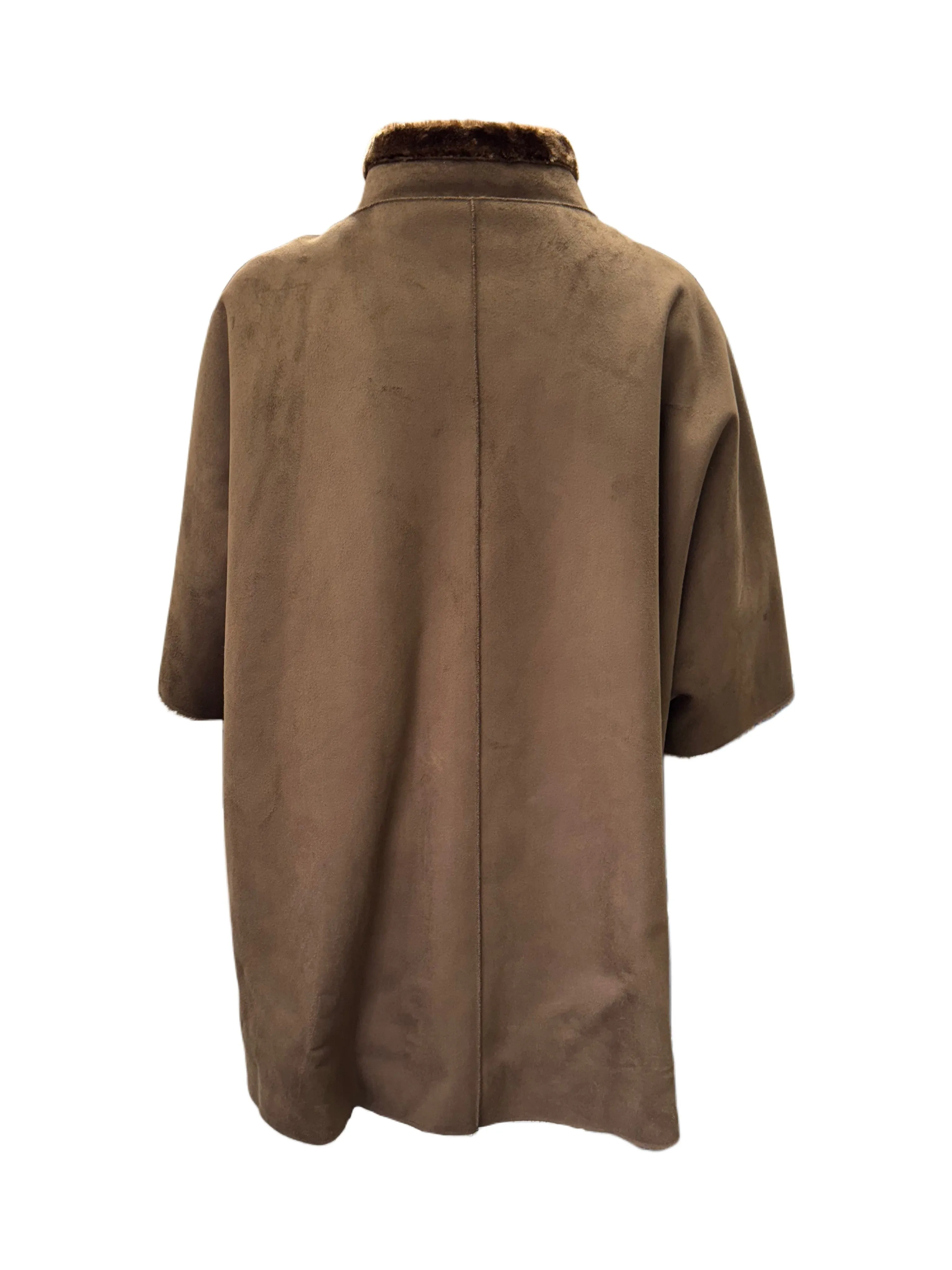 Marina Rinaldi Women's Brown Editore Zipper Closure Coat NWT
