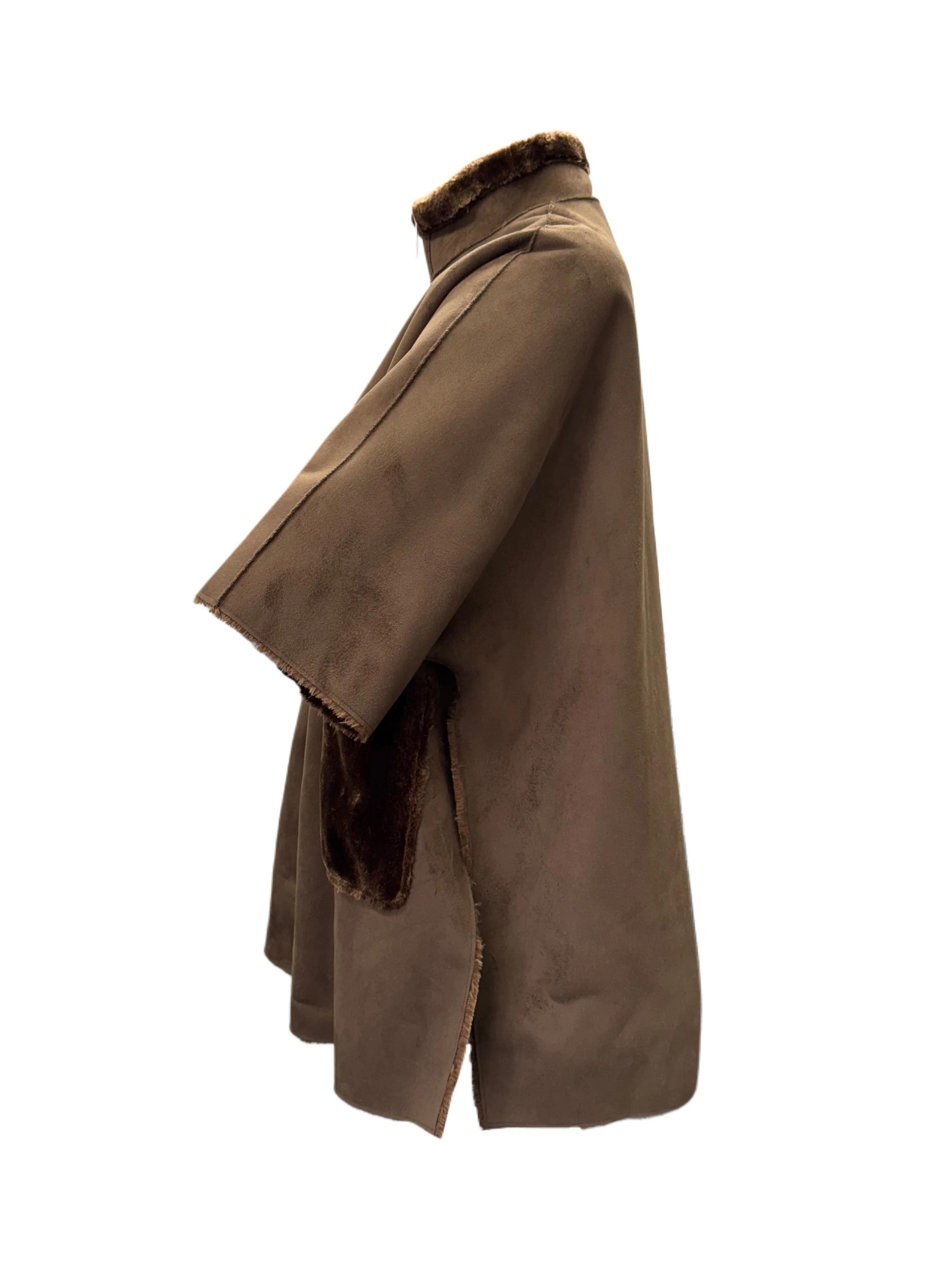 Marina Rinaldi Women's Brown Editore Zipper Closure Coat NWT