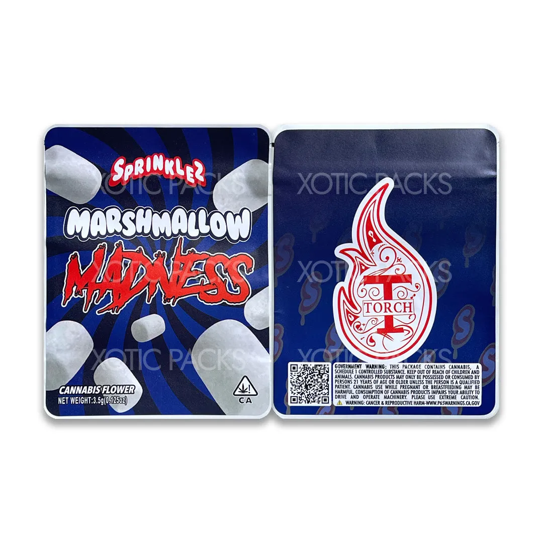Marshmallow Madness Mylar Bag 3.5 Grams with Labels and Stickers