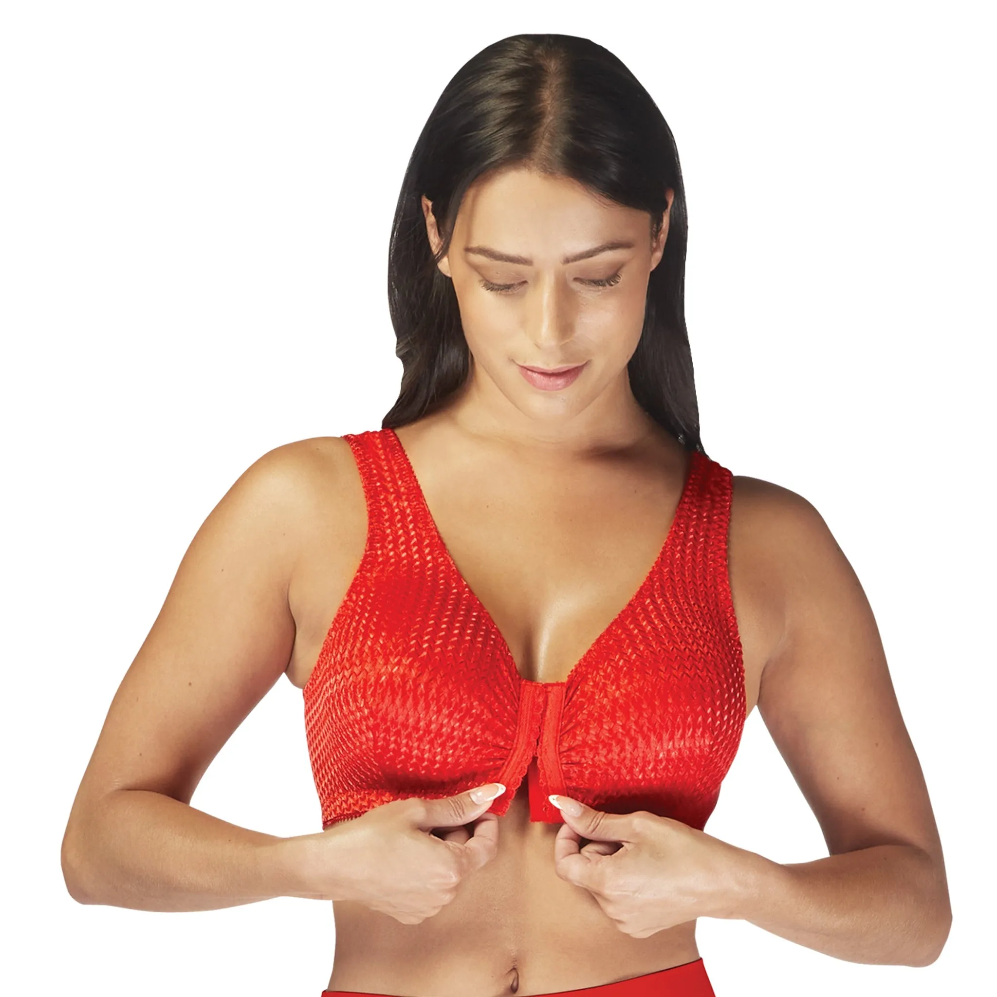Matching Set of 3 Carole Martin Full-Freedom Comfort Front Closure Bra for Women, Wireless