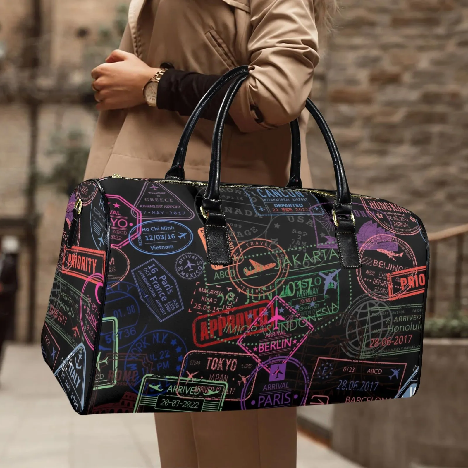 Mel In Motion - Faux Leather Travel Bag-Large | Waterproof