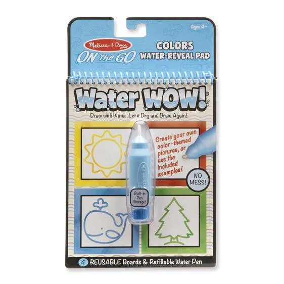Melissa & Doug Water Wow! Colors & Shapes Water-Reveal Pad - On the Go Travel Activity