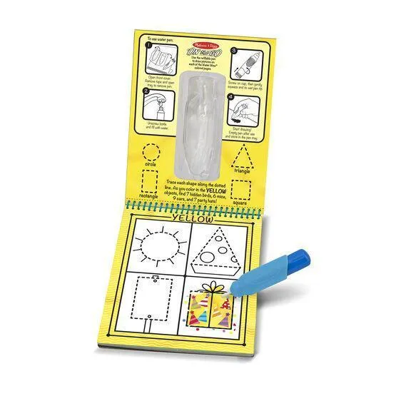 Melissa & Doug Water Wow! Colors & Shapes Water-Reveal Pad - On the Go Travel Activity