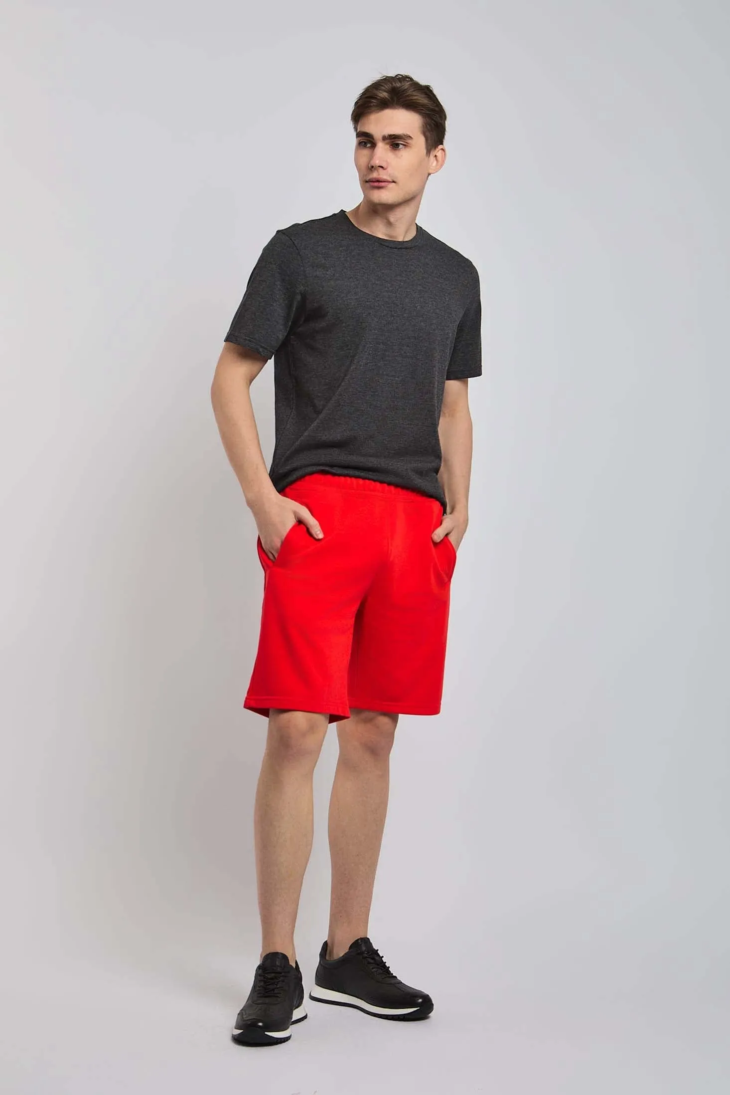 Men Sweat Short - Poppy Red