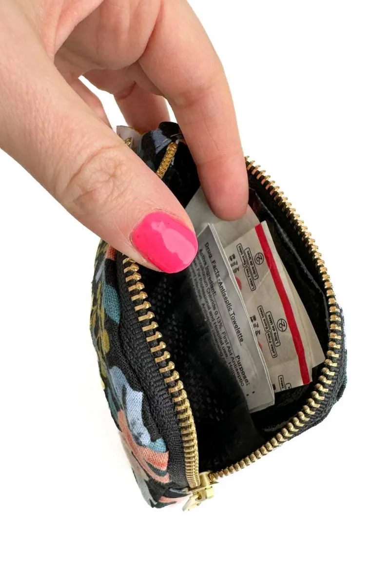 Midnight Garden Mini First Aid Pouch with Mesh Pocket